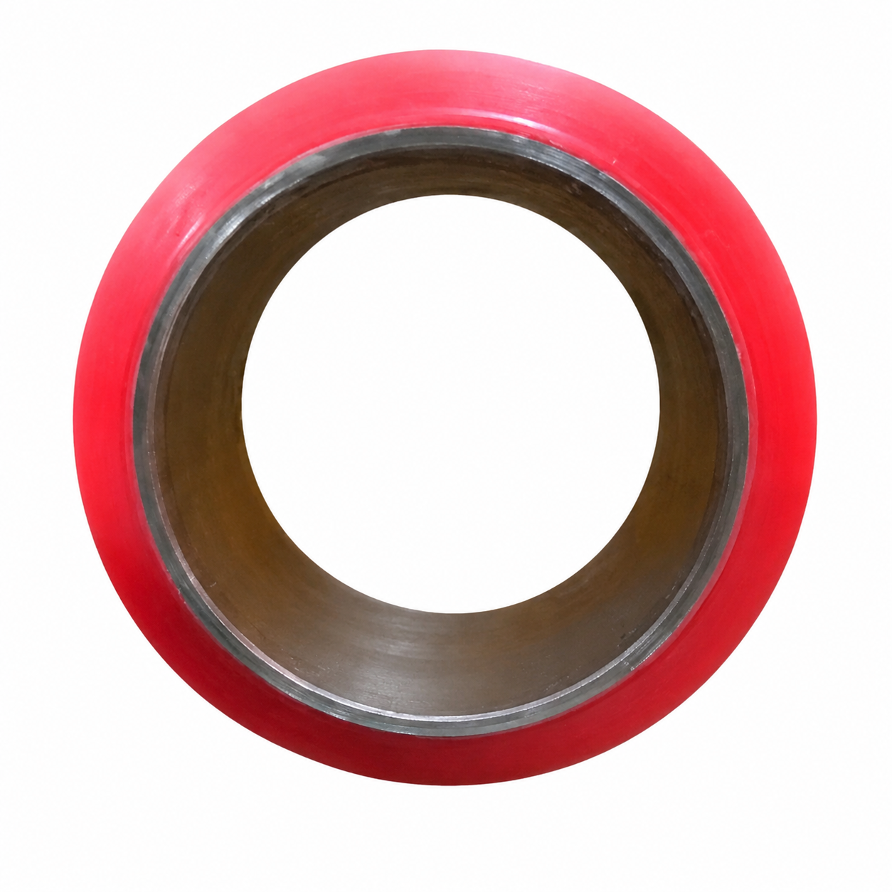 LLANTA 14X5X11 1/4 POLY ROJA TOPOWER